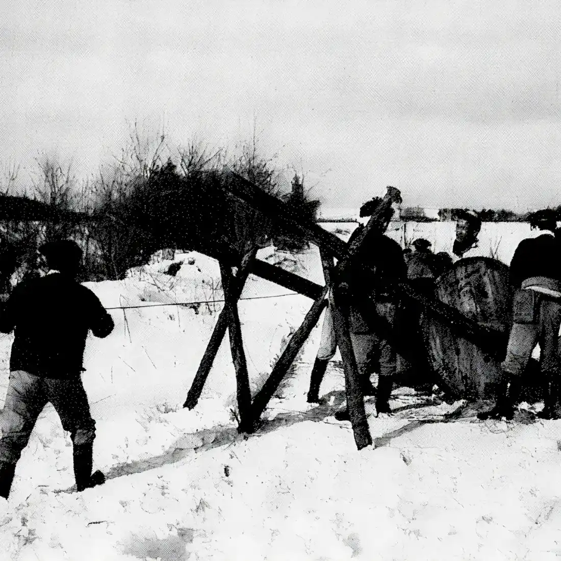 昭和38年冬のドラム場風景