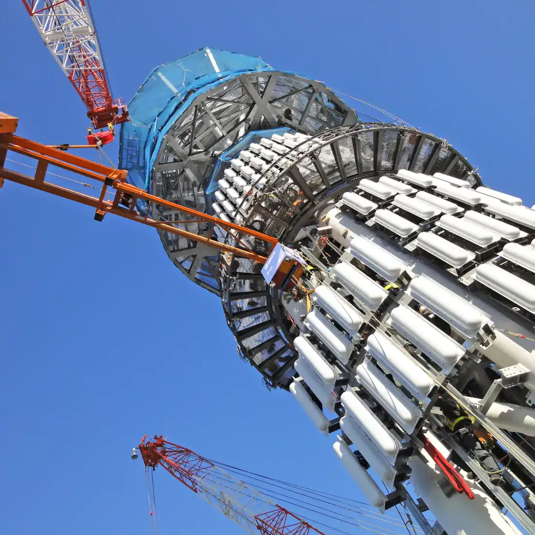 東京スカイツリー 放送用アンテナ取付工事